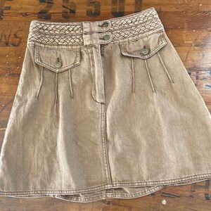 Free People Tan Mini Skirt - Size 0